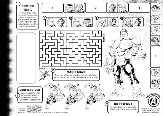 Marvel Hulk Tear Off Act Placemats