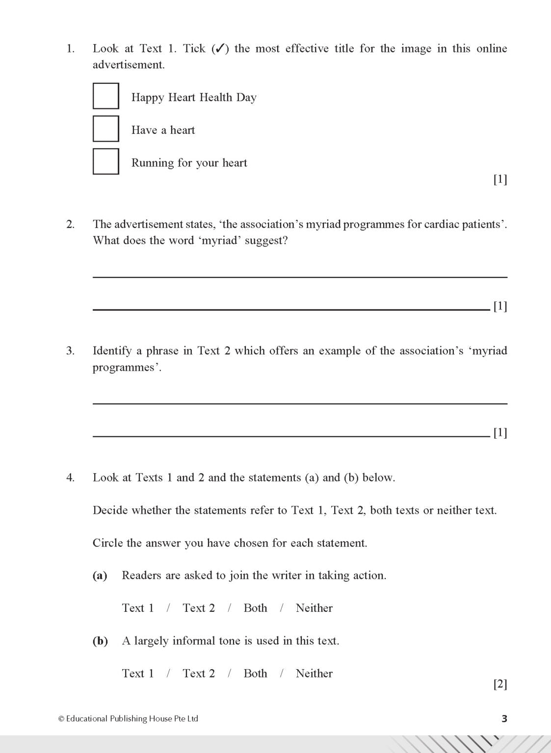 Secondary 4 Express/G3 English Examination Practice