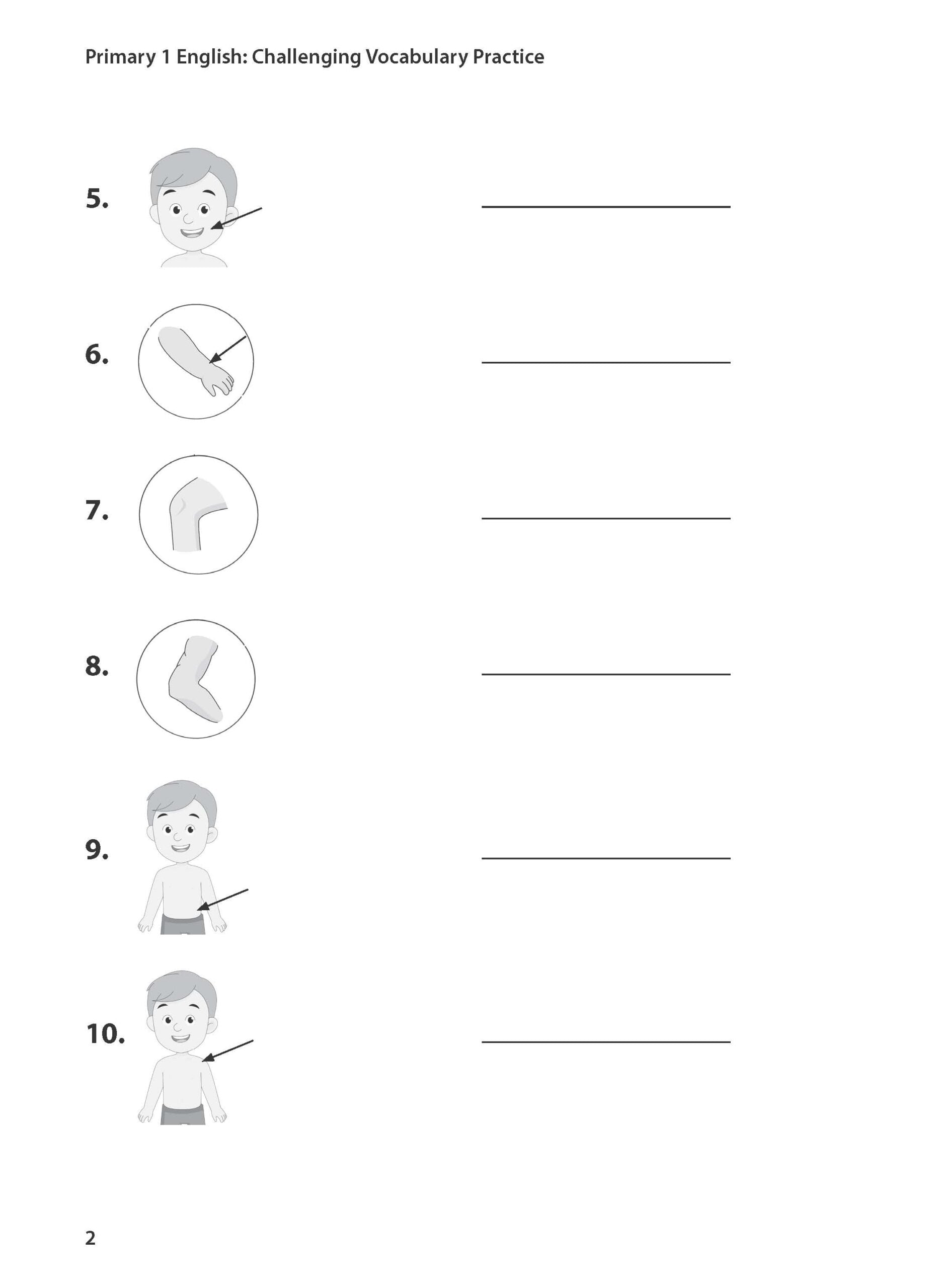 Primary 1 English English Challenging Vocabulary Practice