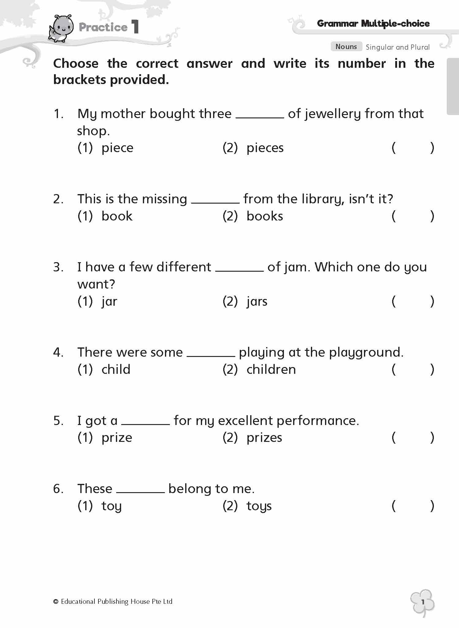 Primary 1 Complete Practice Book Grammar, Vocabulary and Comprehension (3rd Edition)