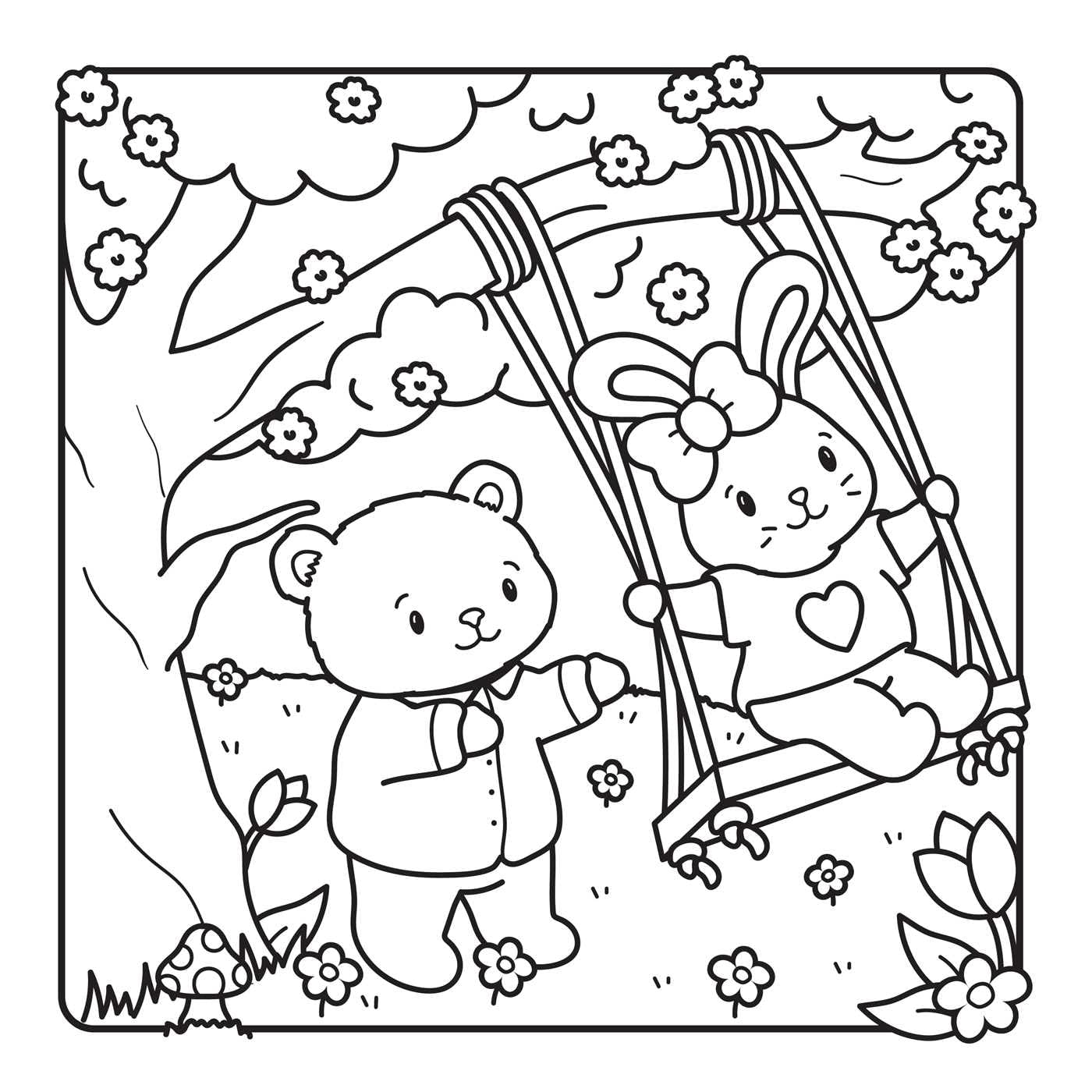 The Heartwarming Love Coloring Book (Cute and Cozy)