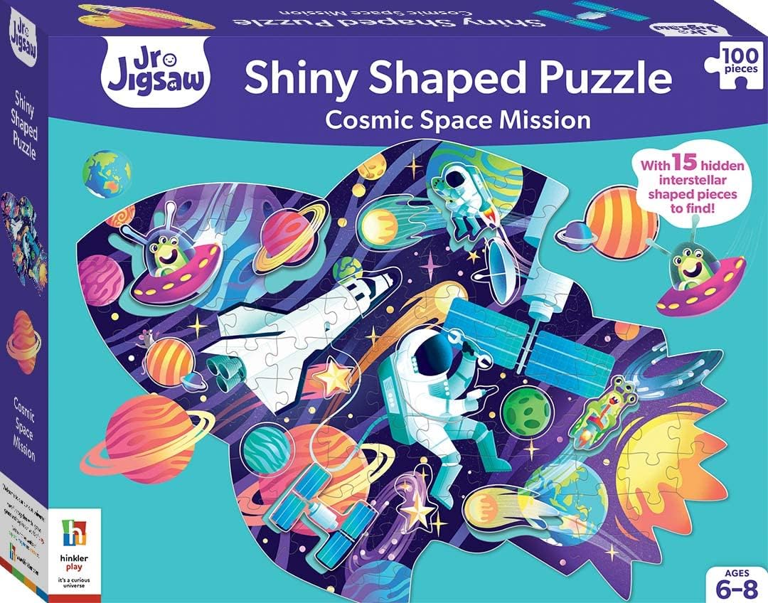 HINKLER JR JIGSAW SHINY SHAPED PUZZLE COSMIC SPACE MISSION