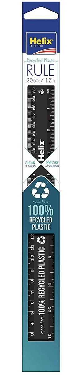 Helix Recycled Plastic Ruler 30cm