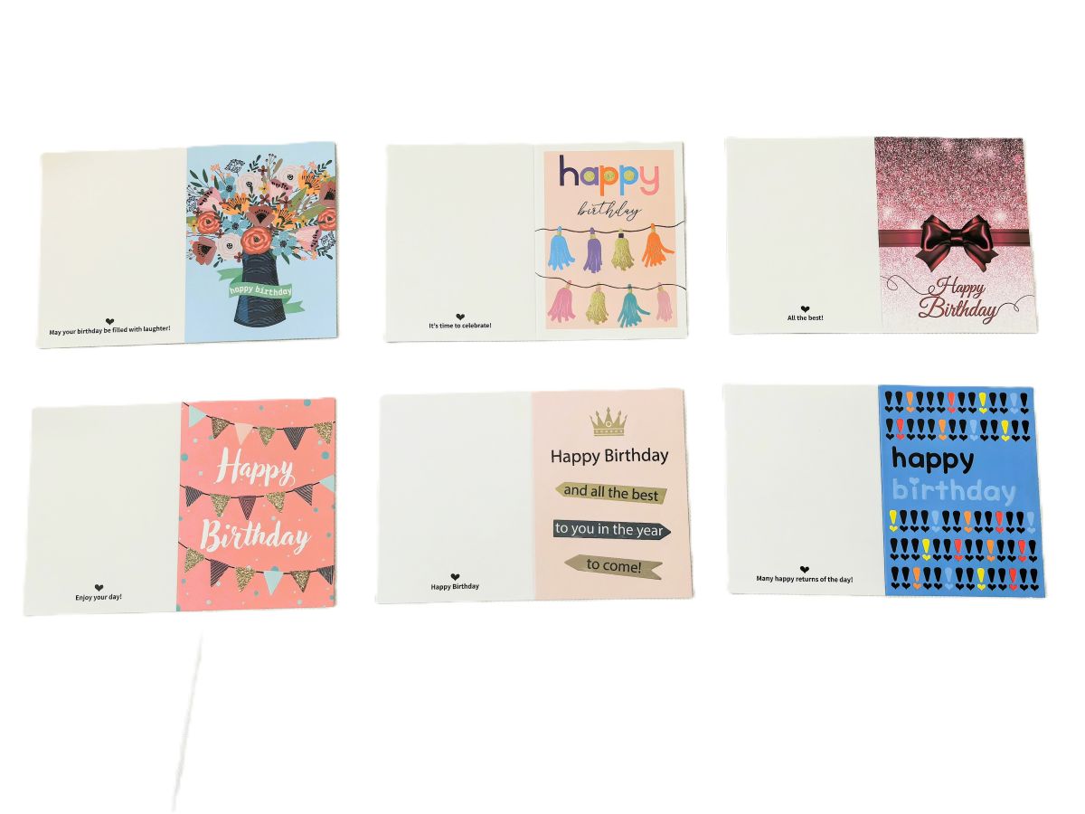 Birthday Embross Card 20P/Set