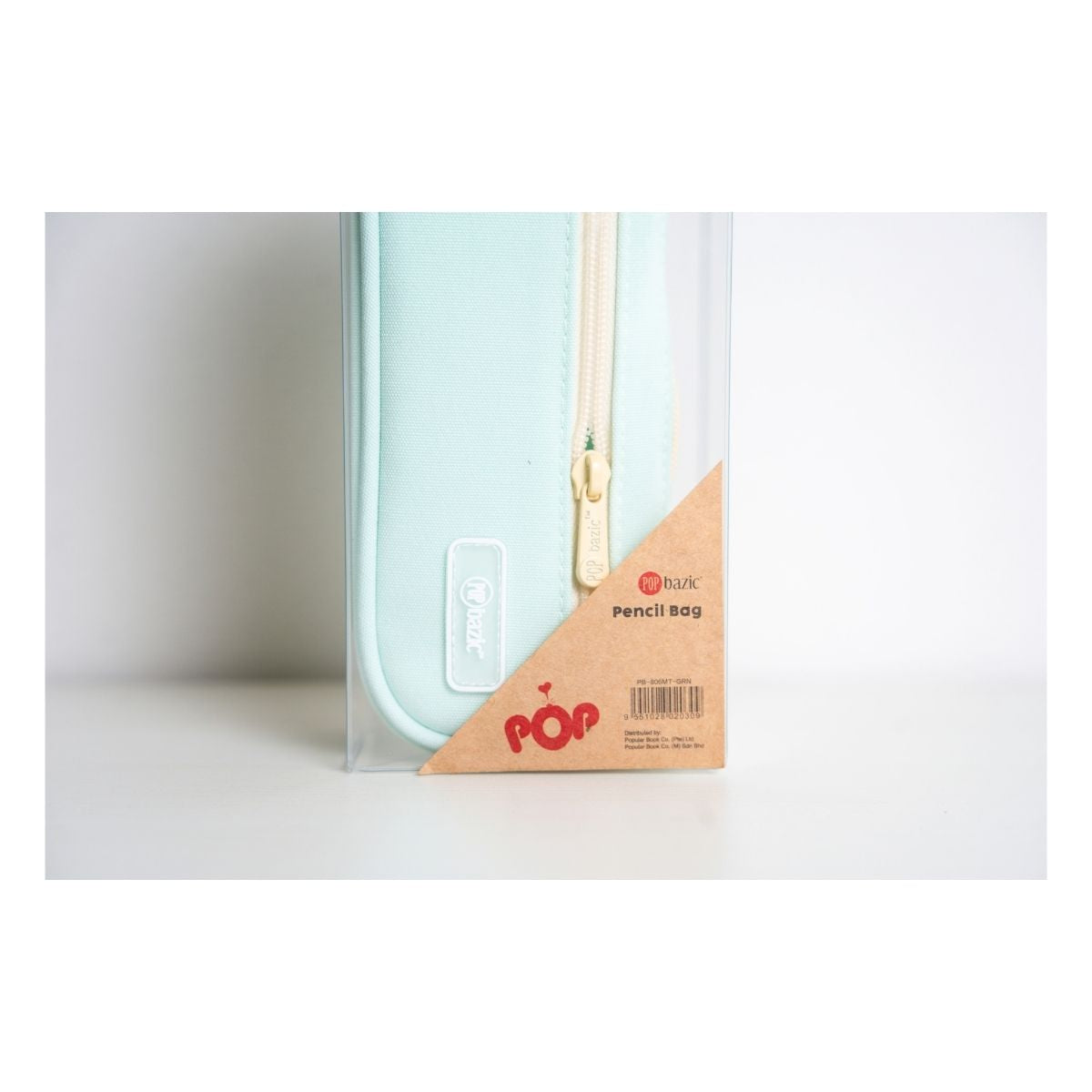 Pop Bazic Double Zip Pencil Bag (Mint) - PB-806MT-MINT