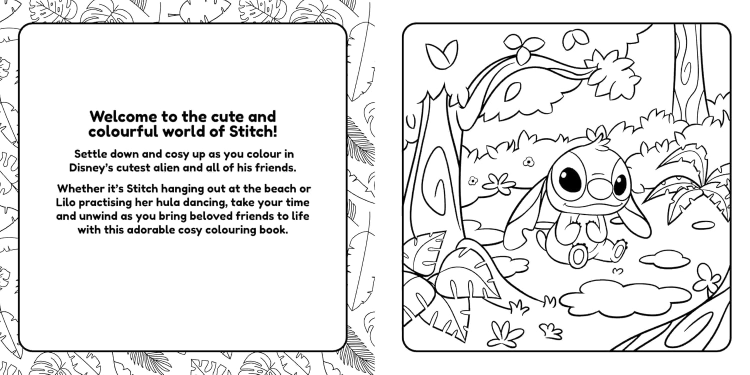 Disney Stitch: Cosy Colouring (Paperback)