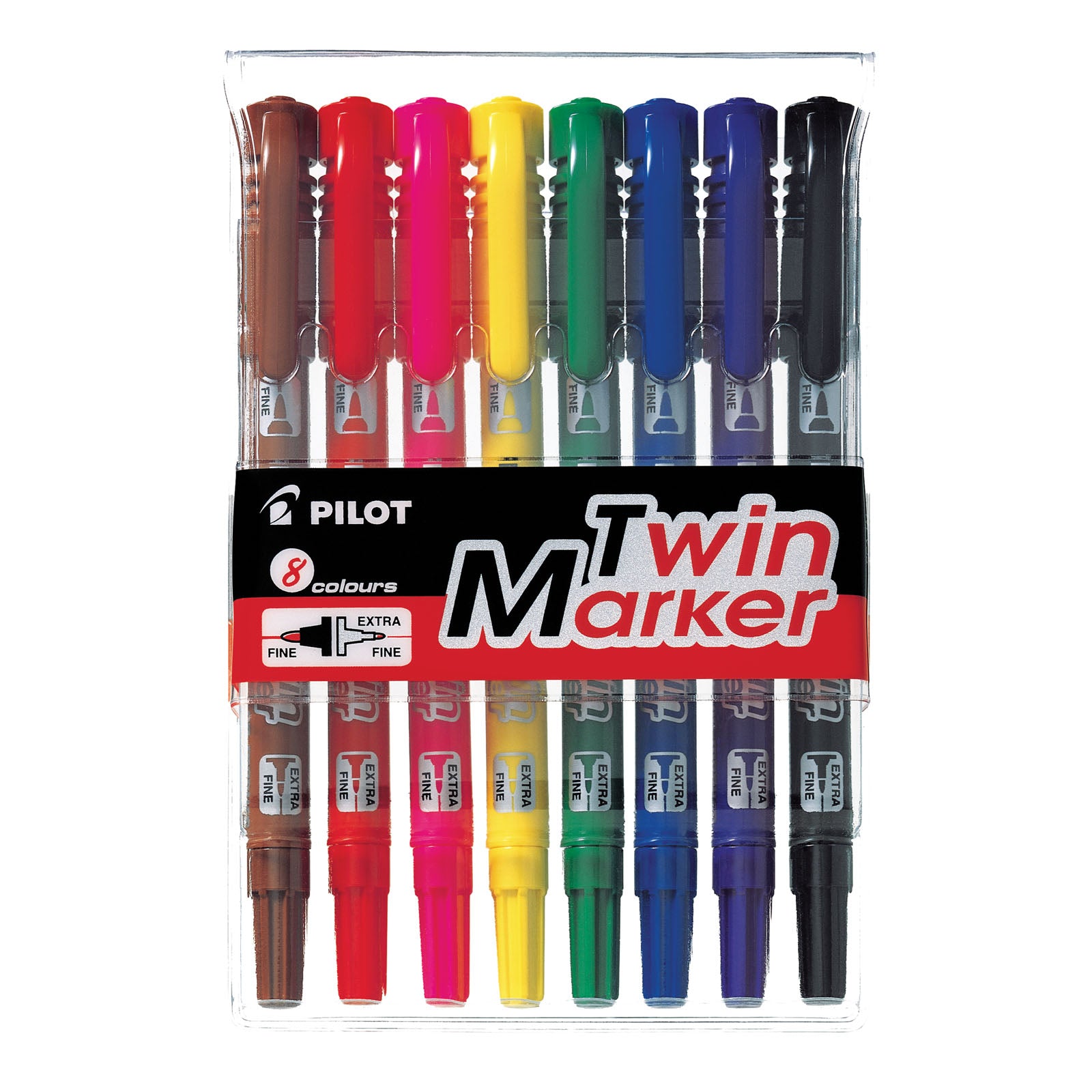 Pilot Twin Marker Set Of 8 Colors