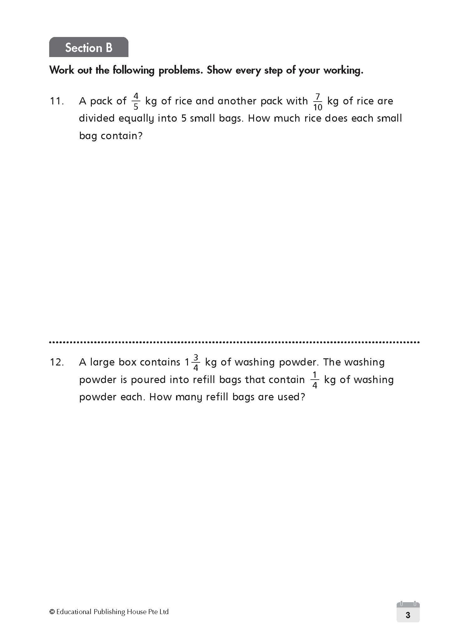 Primary 6 Maths Weekly Revision