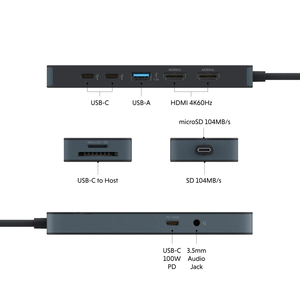HyperDrive Flex 9 Port Dual 4K HDMI Dock