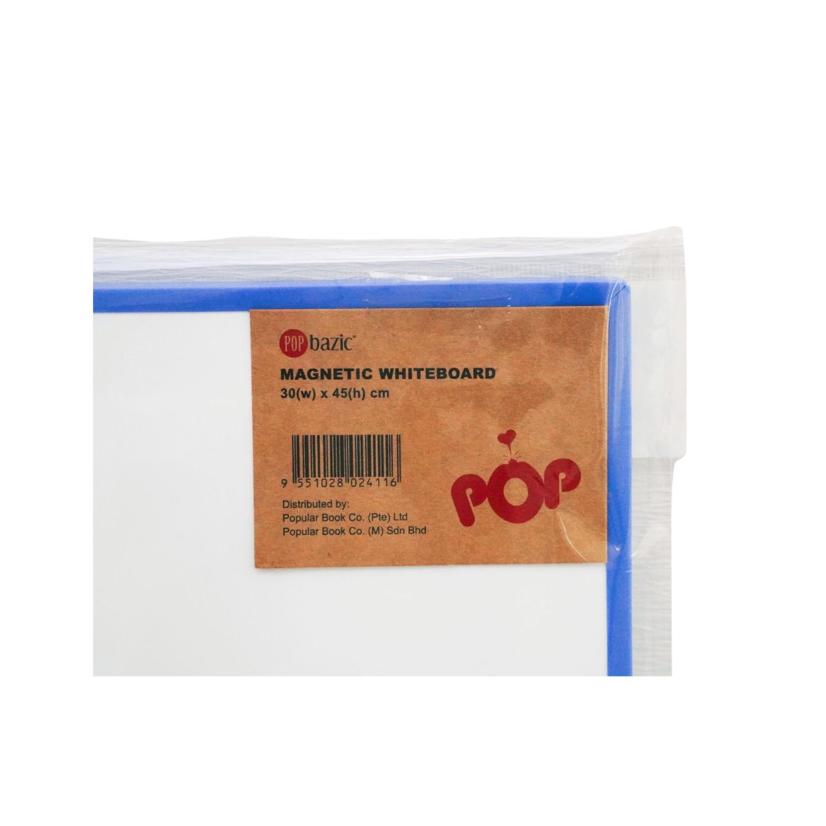 Pop Bazic Magnetic Whiteboard Set 45cm X 30cm