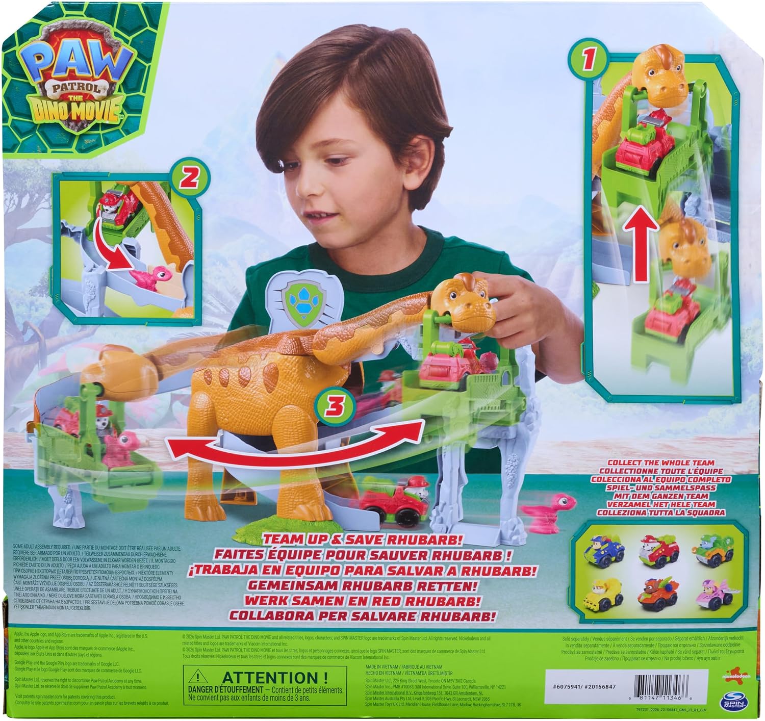 PAW PATROL THE DINO MOVIE LIFT N RACE DINO PLAYSET