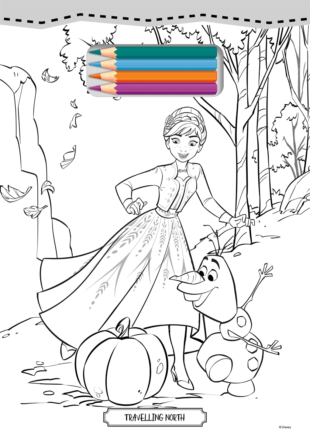 Disney Frozen: Tear Off Colouring (Paperback)