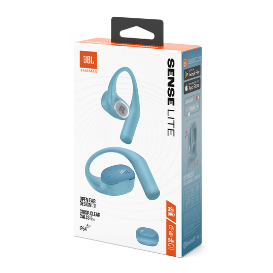 JBL Sense Lite True Wireless Open-Ear Headphones with JBL OpenSound Technology and Ear Hook Design - Blue