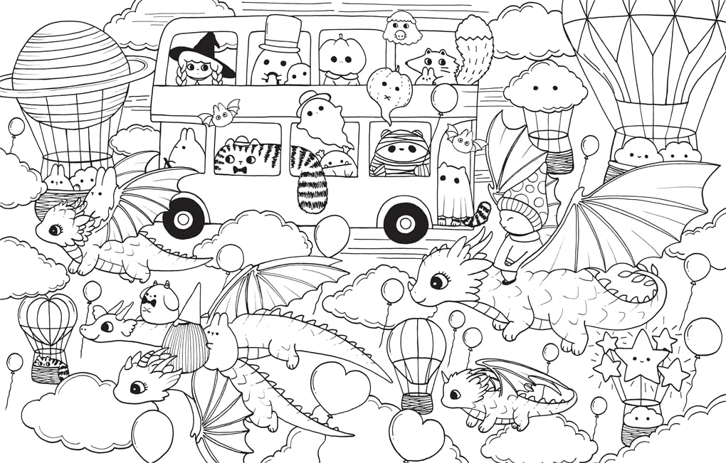 A Million Dragons: Adorable Dragons to Colour (A Million Creatures to Colour) Paperback