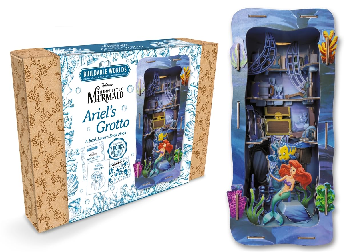 Disney The Little Mermaid: Ariel's Grotto: Buildable Worlds - A Book Lover's Book Nook (Paperback)