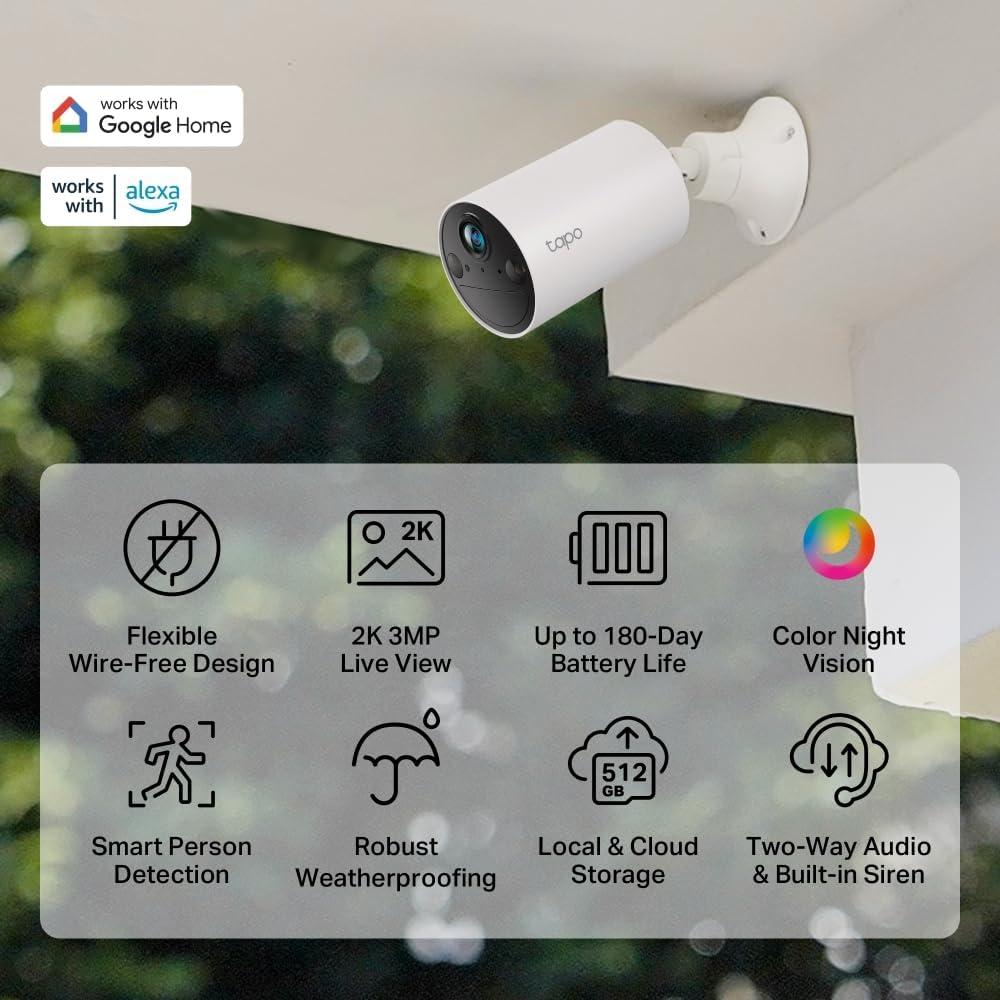 TP-Link TC82 Smart Wire-Free Indoor/Outdoor Security Camera 