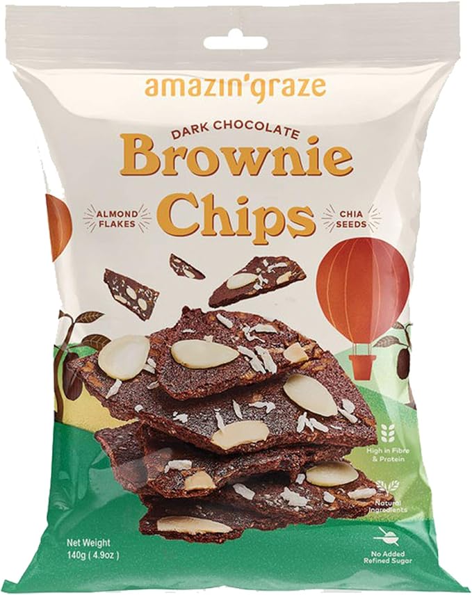 Amazin Graze Dark Chocolate Brownie Chip 140g