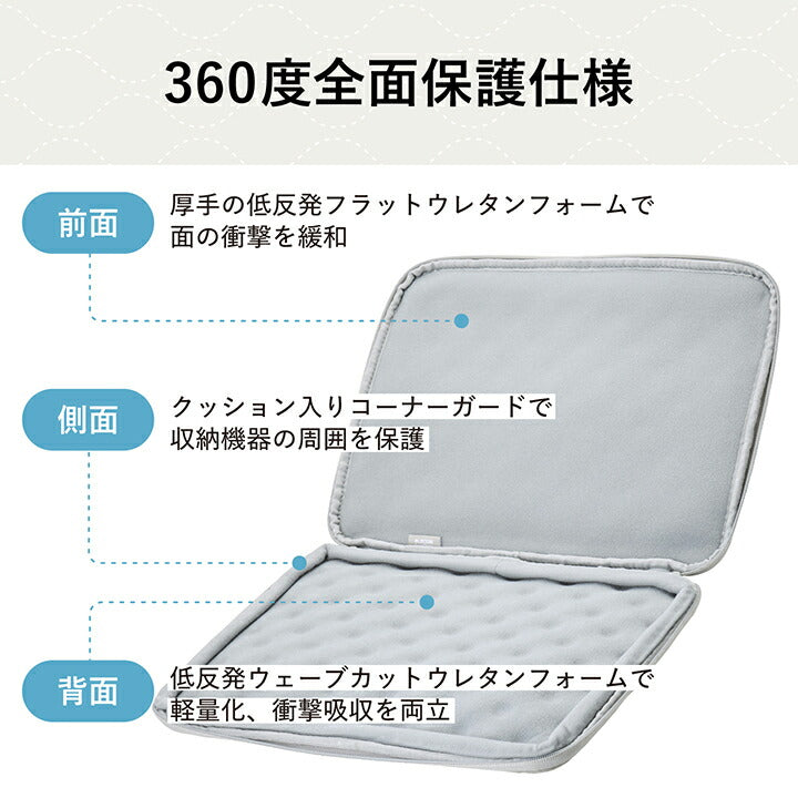 ELECOM PC Inner Bag Quilted Inner Case Onion Stitch 14-inch Grey