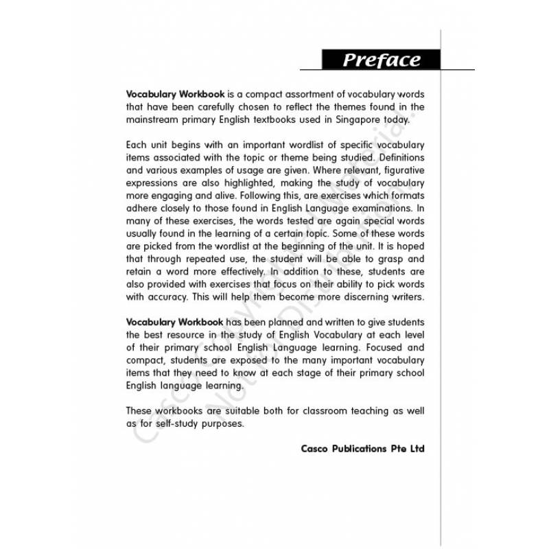 Primary 2 Vocabulary Workbook 2
