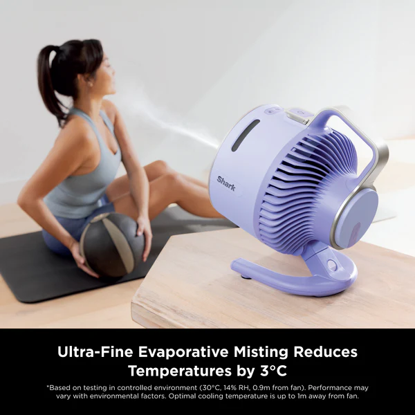 Shark FlexBreeze HydroGo™ Portable Misting Fan - FA050SM - Purple