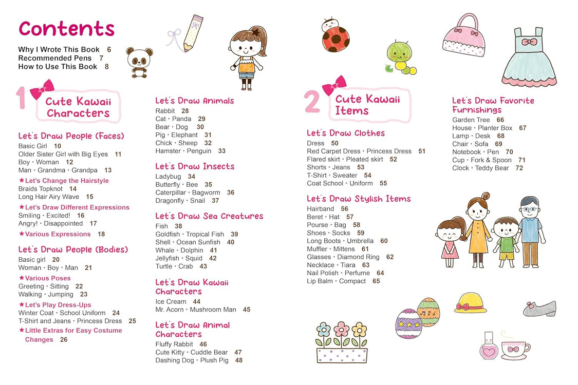Kawaii Doodles: Supercute Drawings in Four Easy Steps (with over 1,250 illustrations)