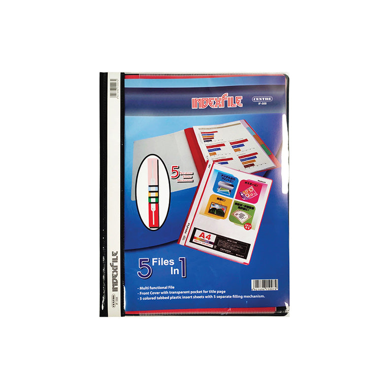 Centre 5-colour Index File With Dividers A4