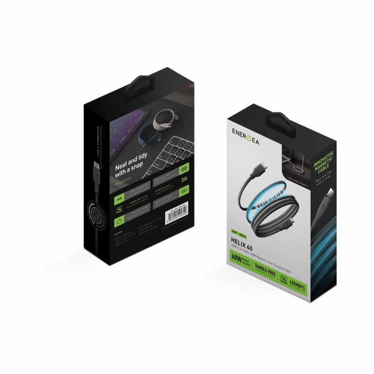 Energea HELIX 60 USB-C Magnetic Cable 60W 1.5m - Black