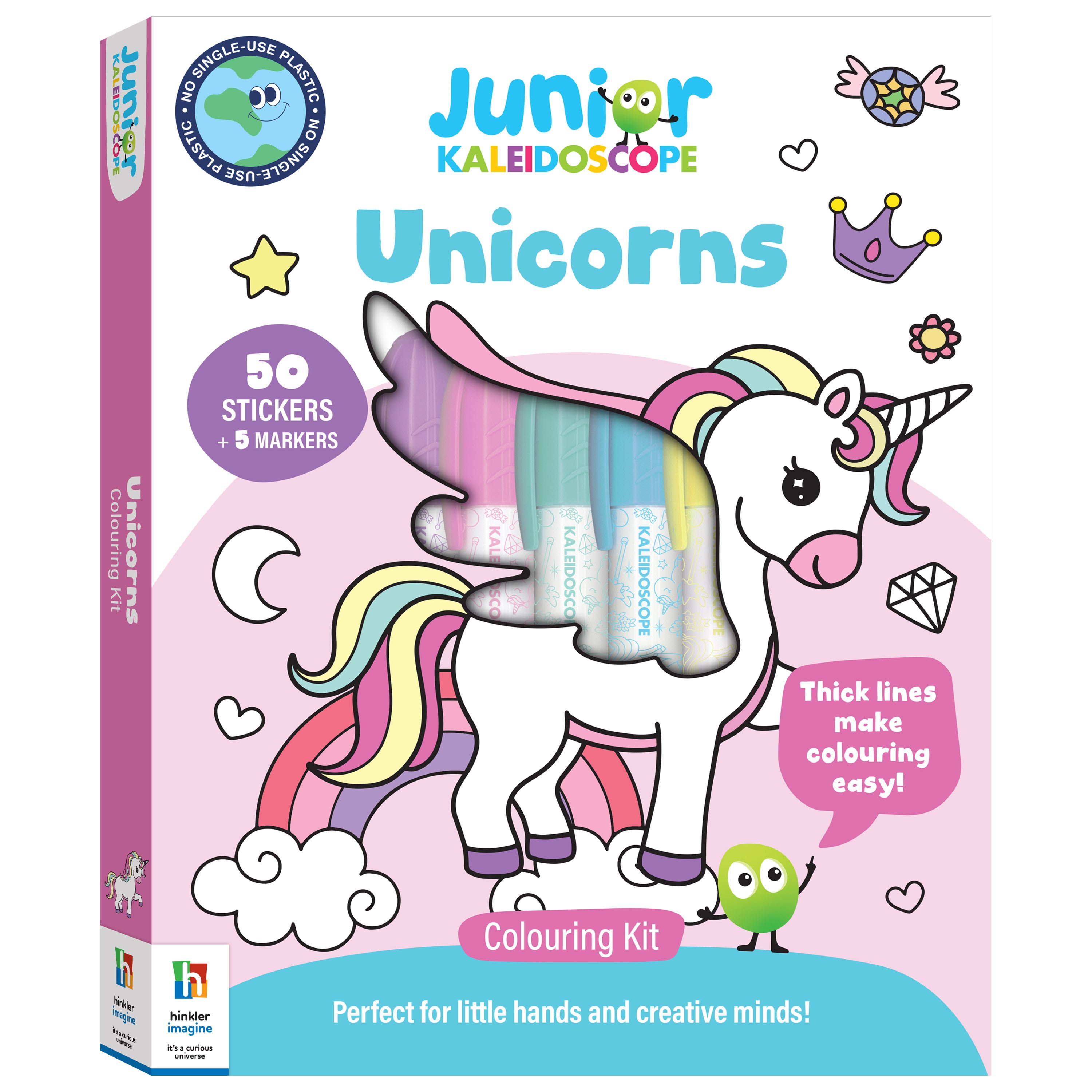 Jr Kaleidoscope Colouring Kit Unicorns