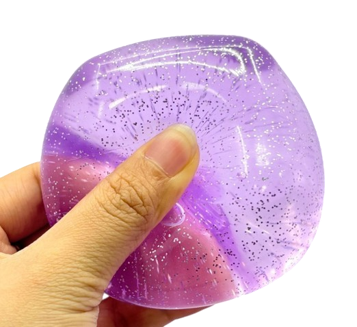 Fuzz Ball Glitter Cube - Assorted Colour
