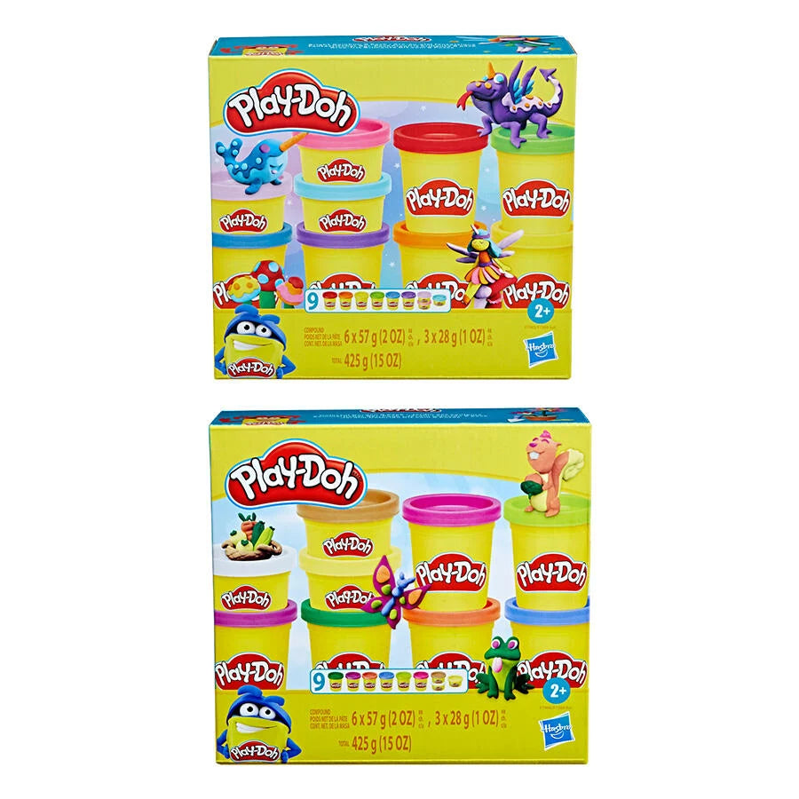 HASBRO PLAYDOH COLORFUL COMPOUND 9 PACK ASSORTED