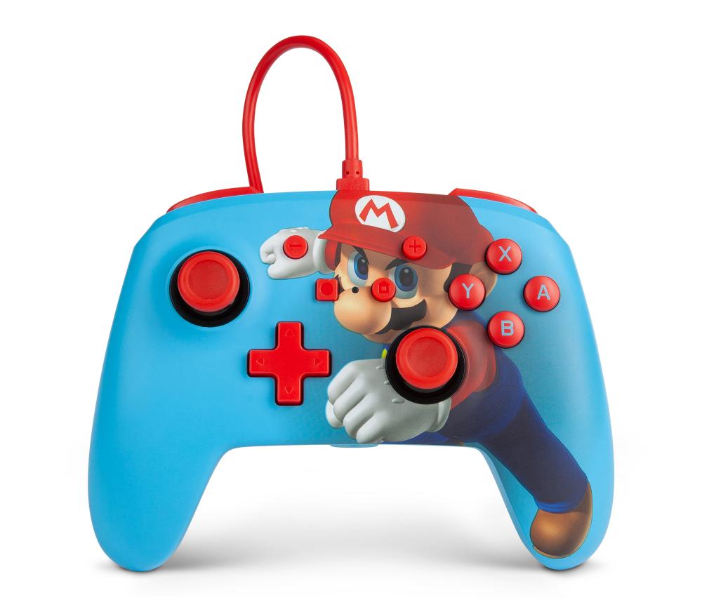 PowerA Enhanced Wired Controller and Protection Case for Nintendo Switch - Mario Punch / Running Mario 