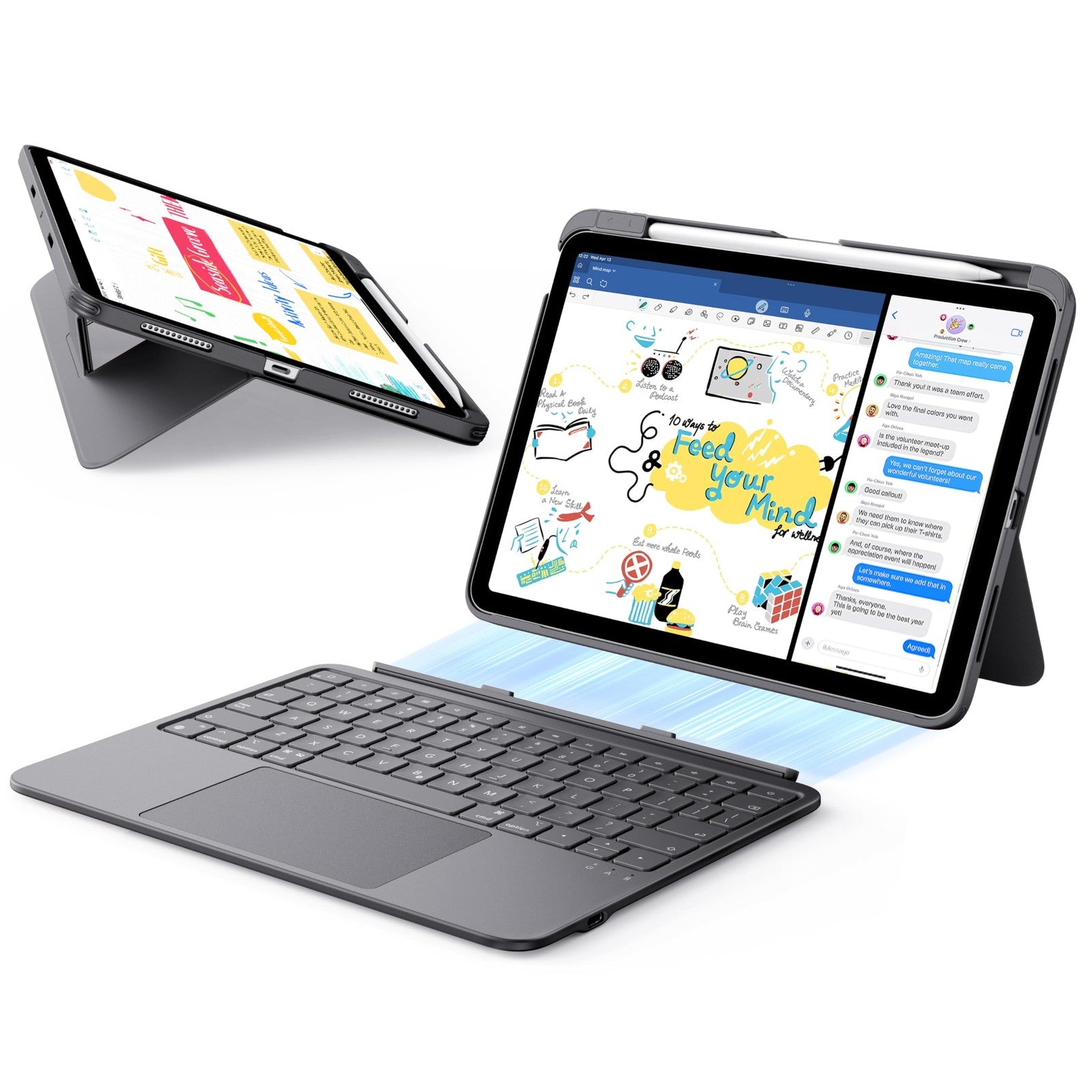 iPad Air 11" (M3/M2) & 5th/4th Gen Flex Keyboard Case