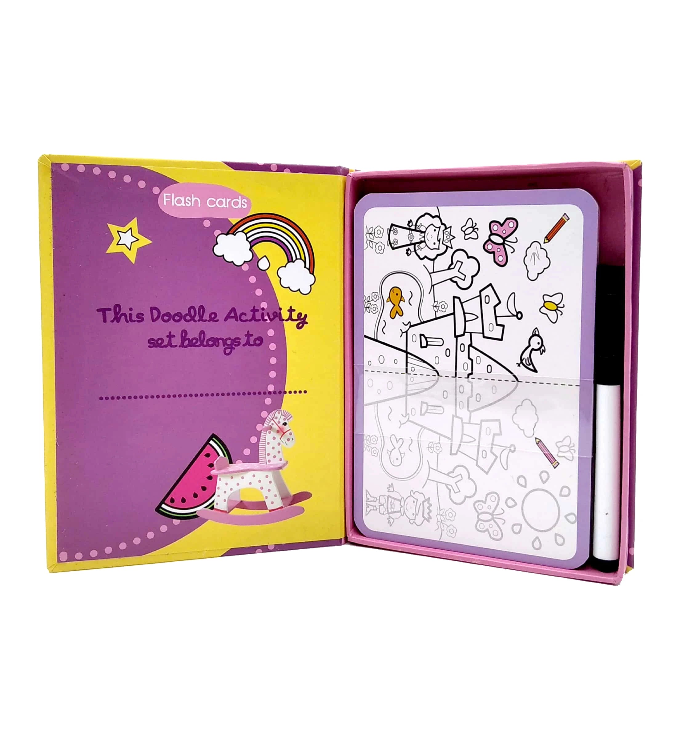 Flash Card Gift Set - Doodle Purple