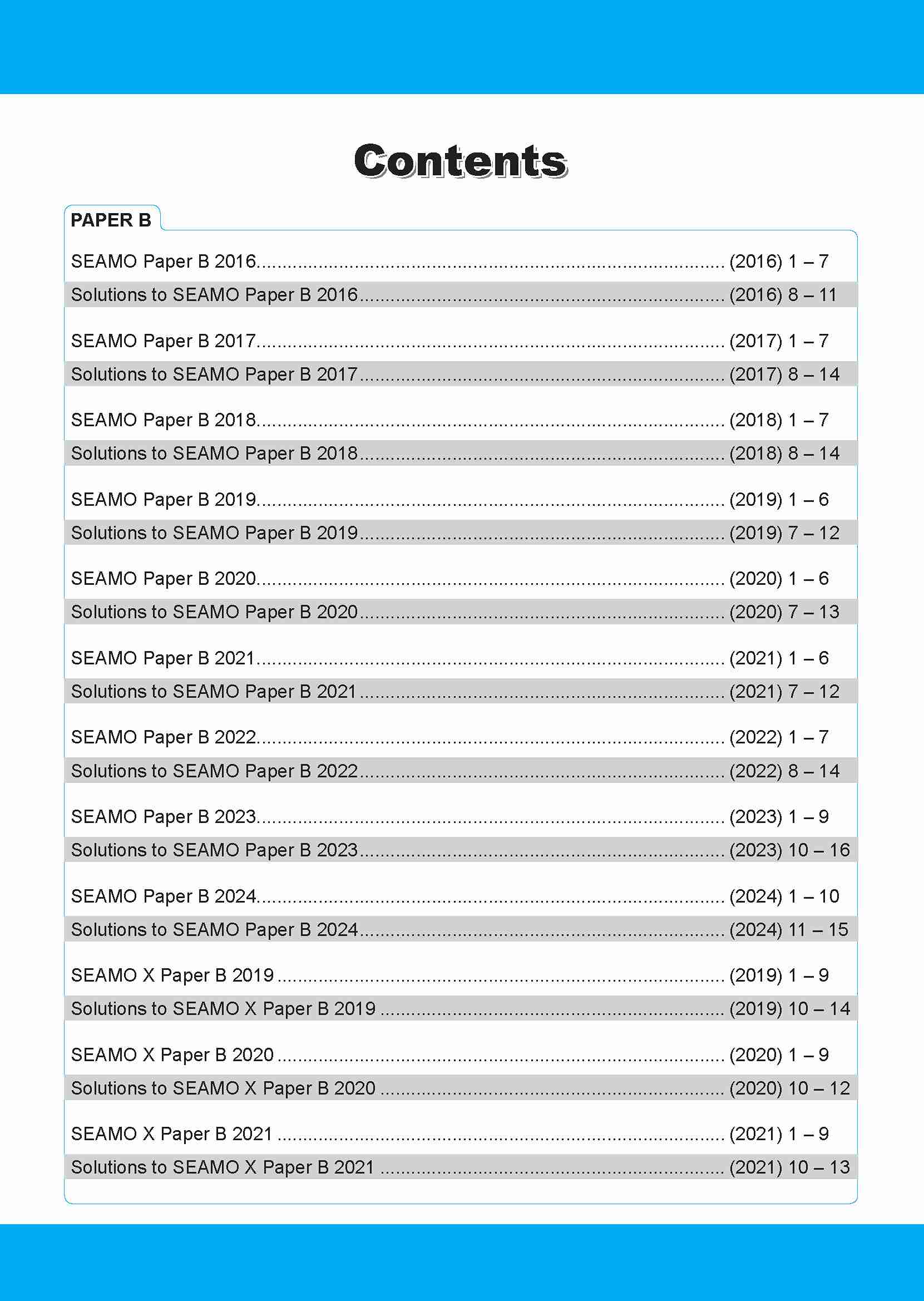 SEAMO Math Olympiad International Competition Preparation Paper B (SEAMO 2016-2025 + SEAMO X 2019-2026) Primary 3&4