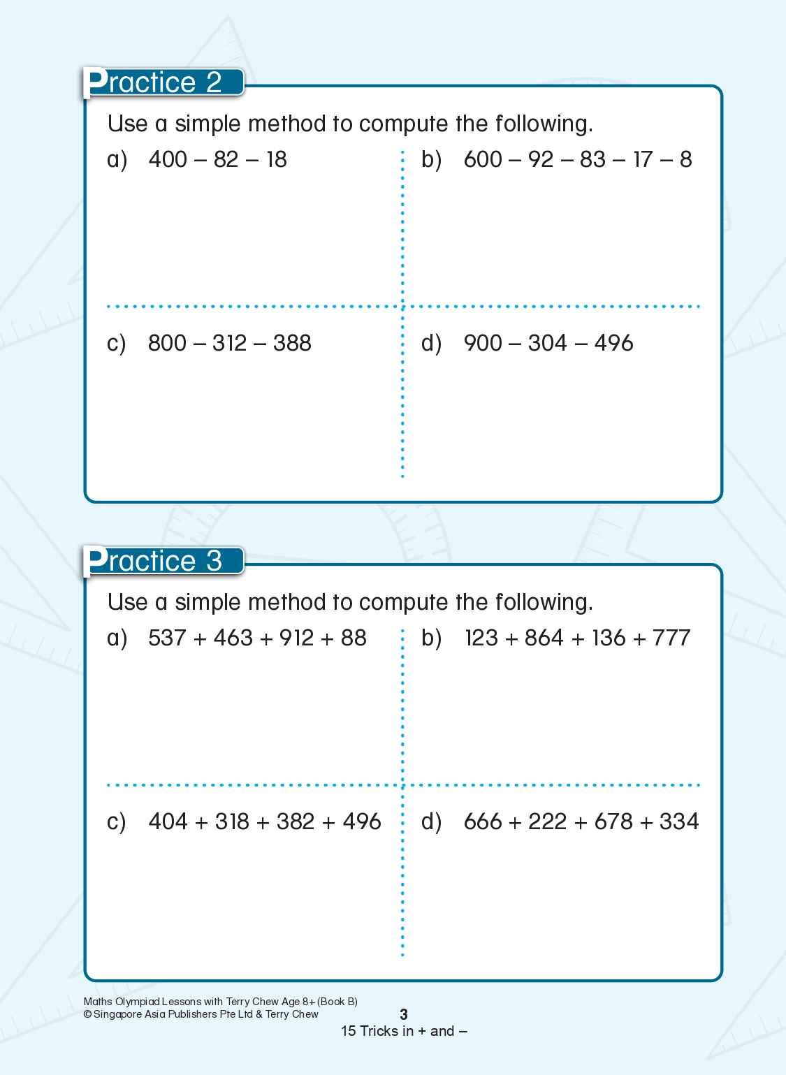 Maths Olympiad Lessons with Terry Chew Age 8+ Book B