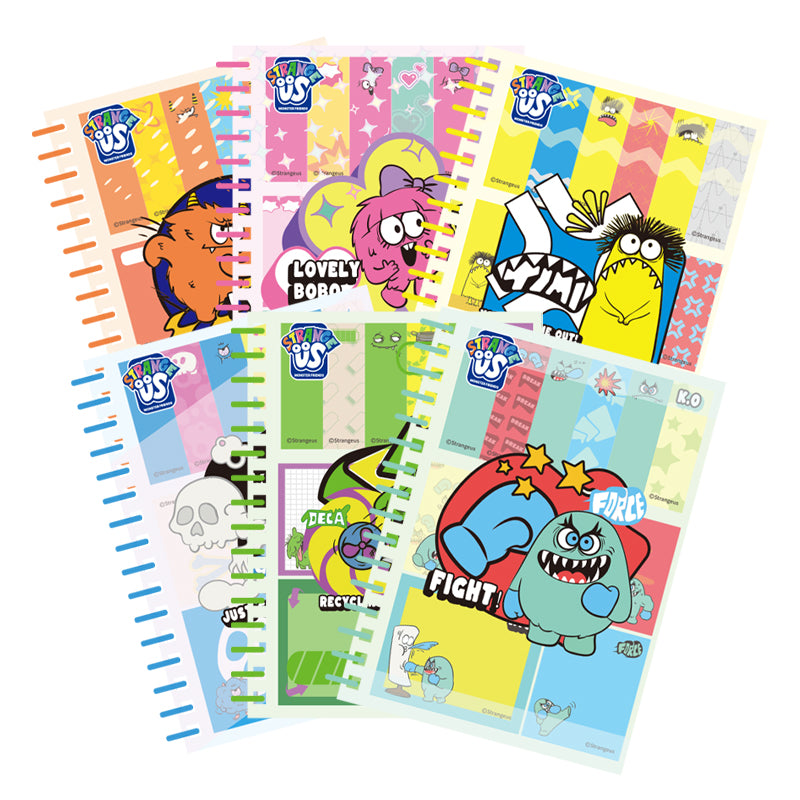 Strange Us A6 Spiral Notebook With Sticky Note