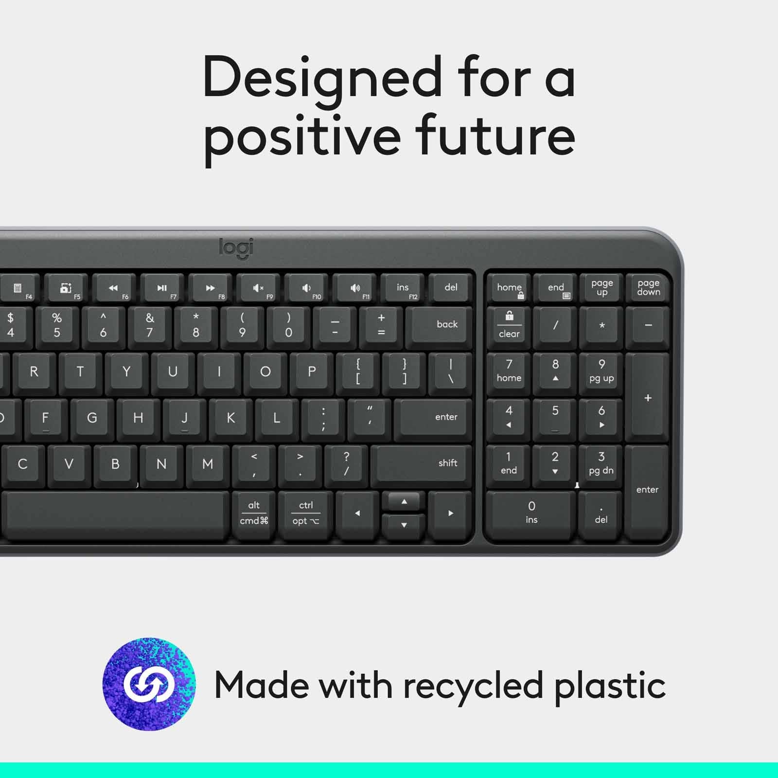 Logitech K250 Bluetooth® Compact Keyboard - Graphite