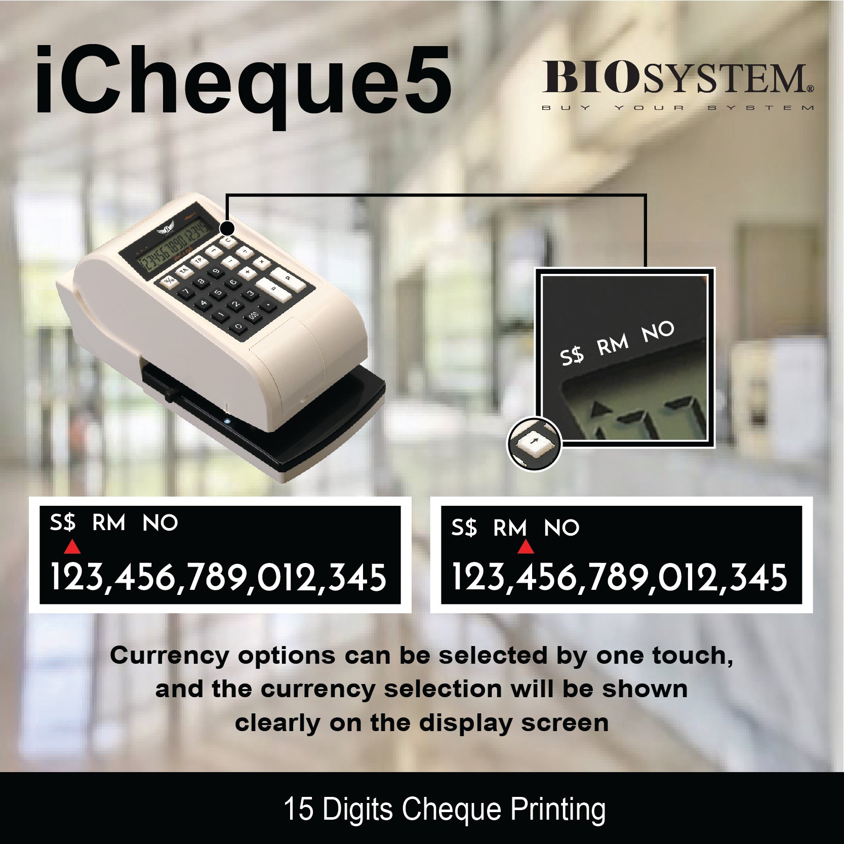 Biosystem Cheque Writer Icheque 5