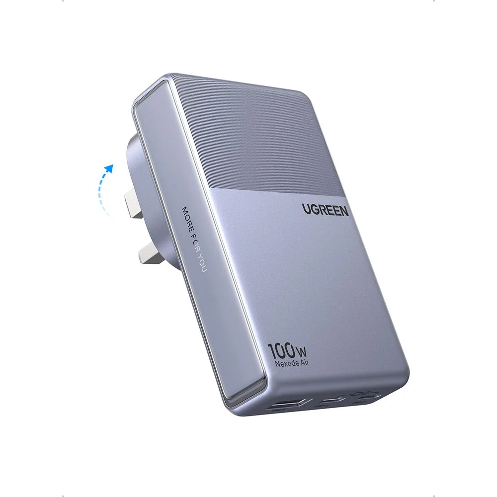 Ugreen 100W GaN 2C1A Foldable Fast Charger - Grey