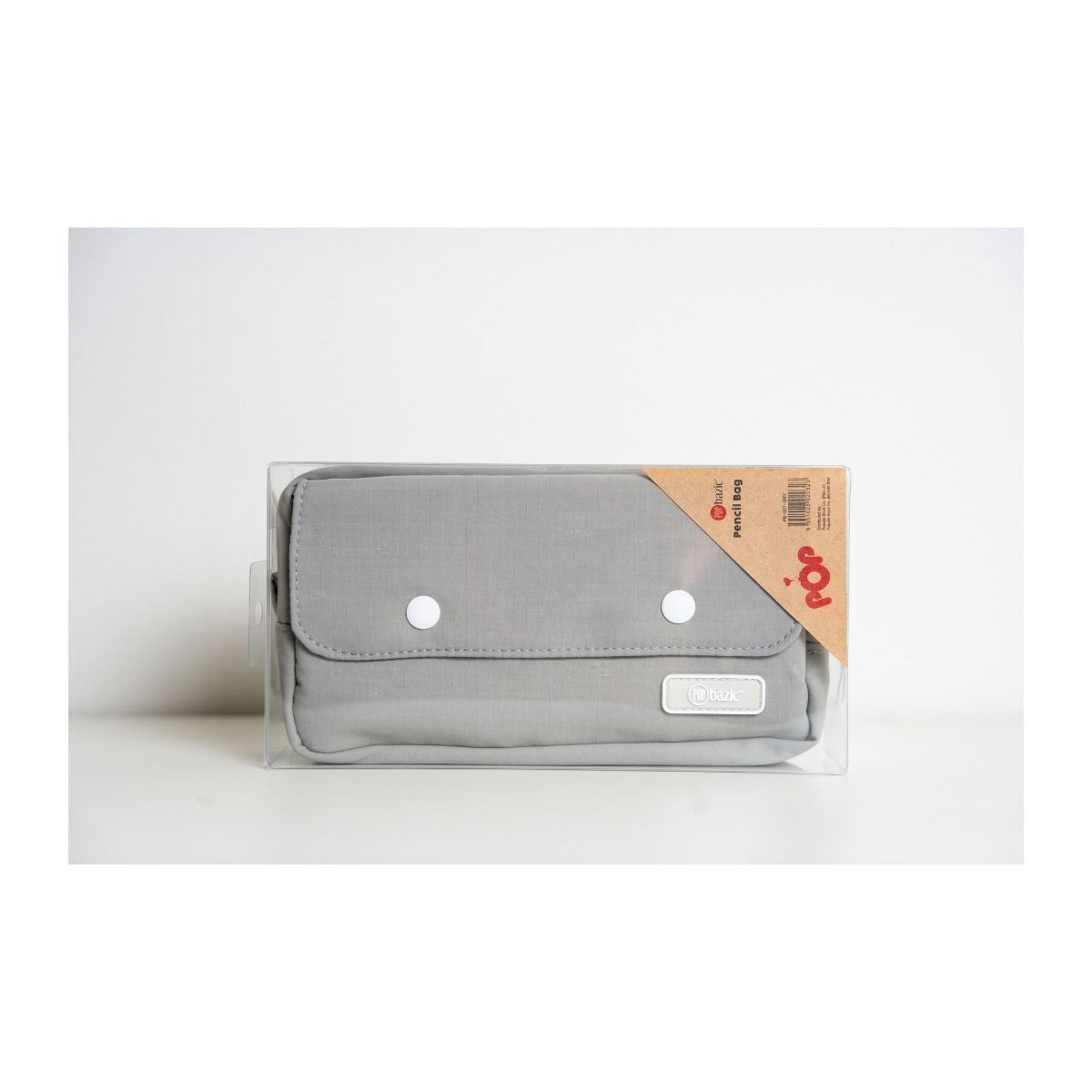 Pop Bazic Triple Zip Pencil Bag (Grey) - PB-907-Grey