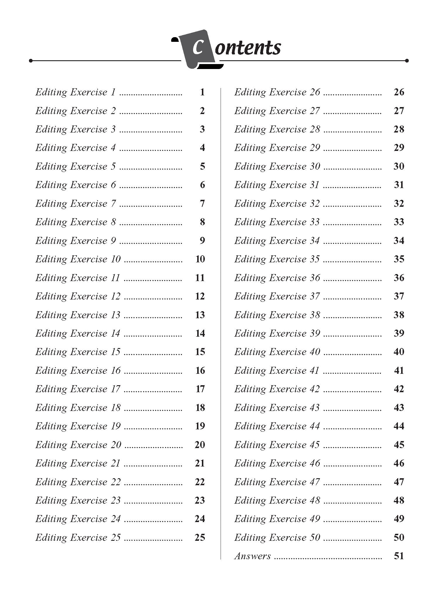 Lower Secondary Express Editing Exercises