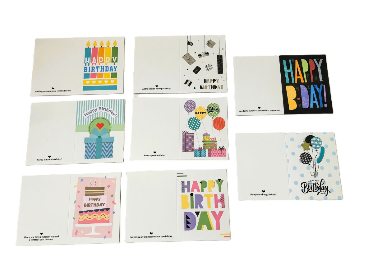 Birthday Embross Card 20P/Set