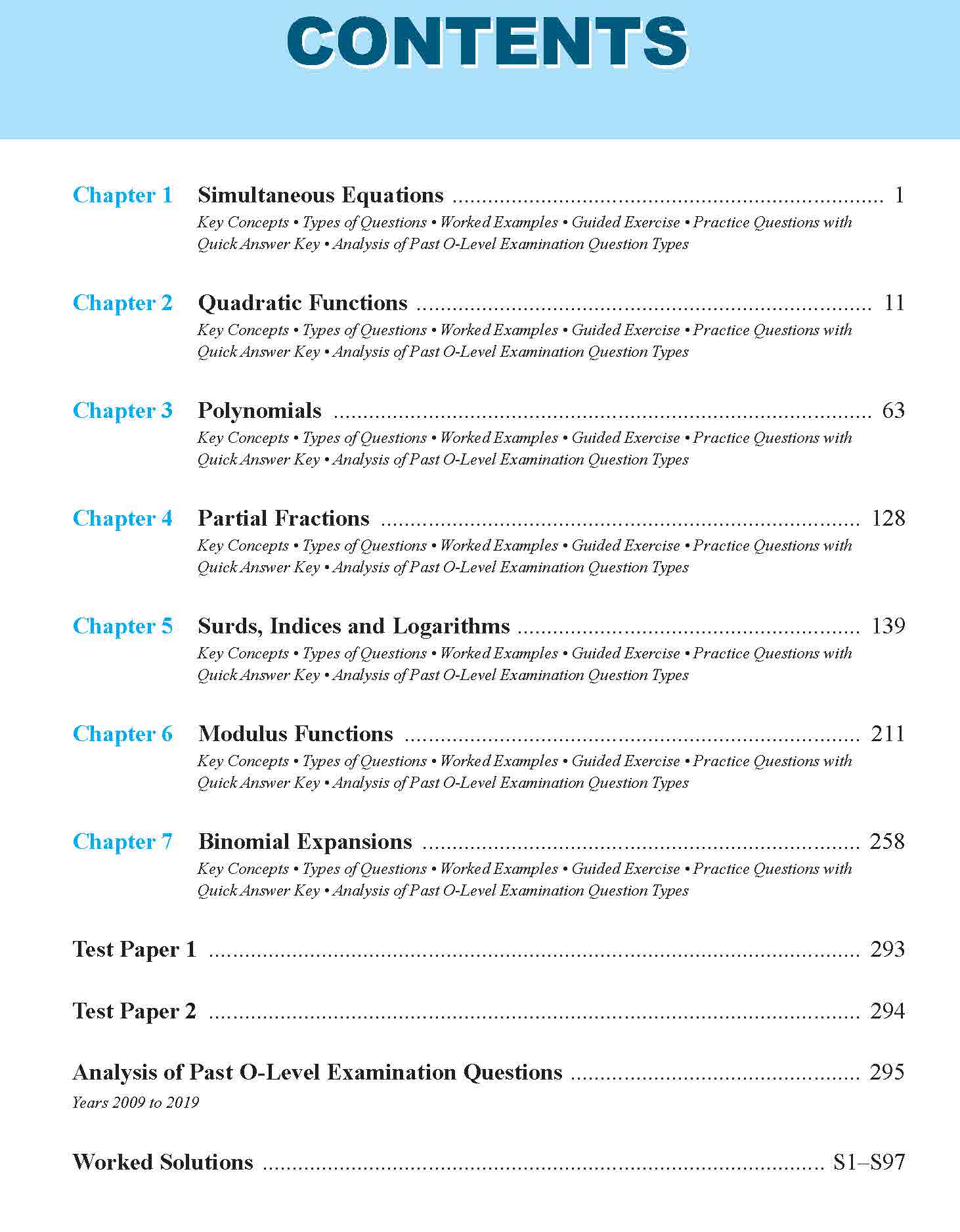STUDY SMART Additional Mathematics ALGEBRA For Upper Secondary Levels