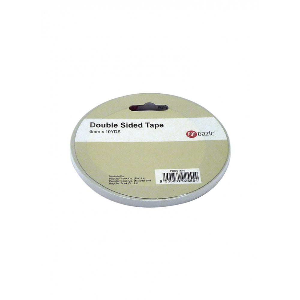 POP BAZIC Double Sided Tape 6MM x 10 Yards 3"