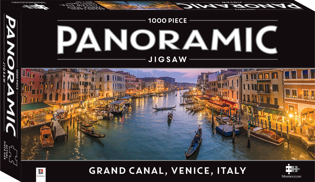 HINKLER MINDBOGGLERS 1000 PIECE PANORAMIC JIGSAW GRAND CANAL, VENICE, ITALY