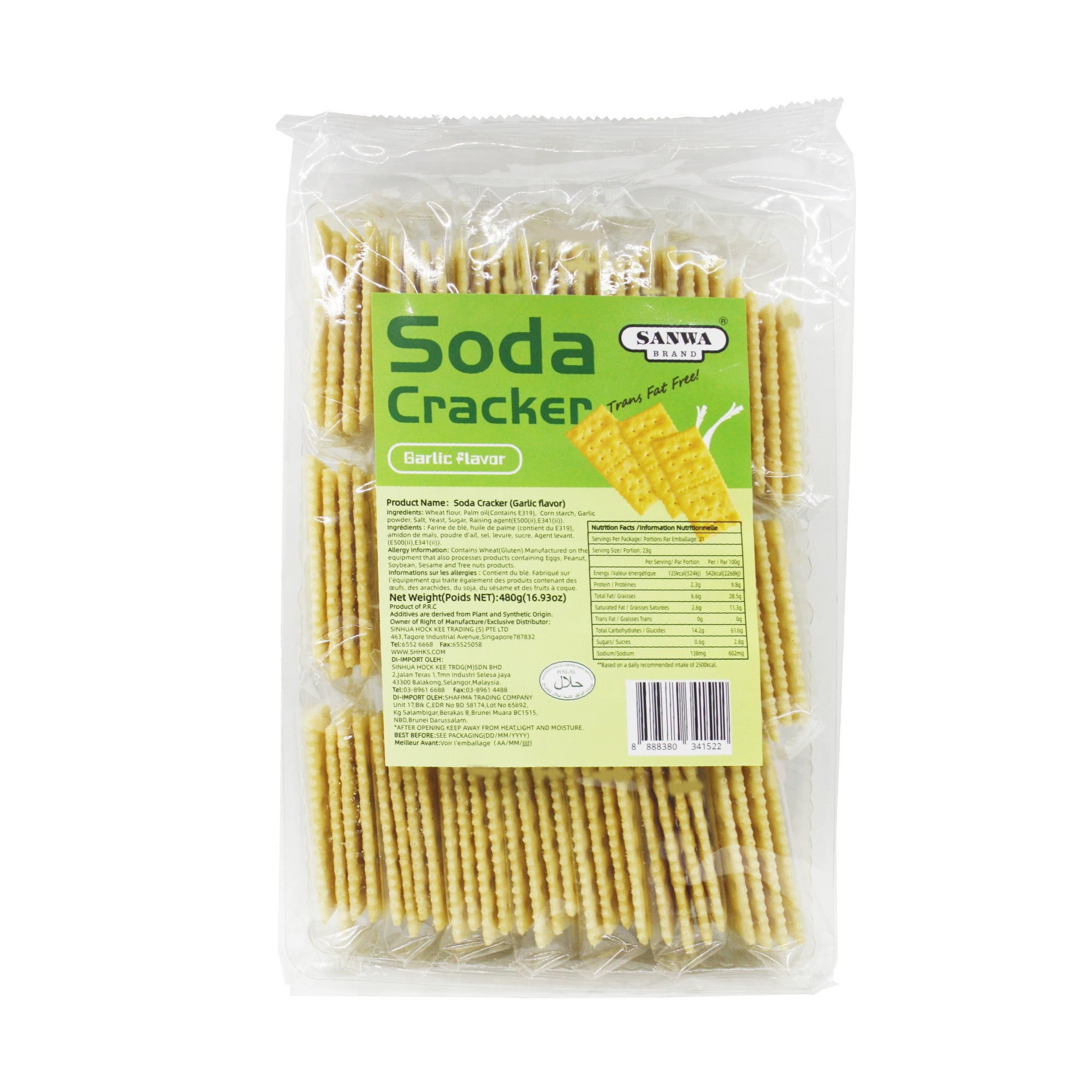 Sanwa Soda Cracker 480g Garlic
