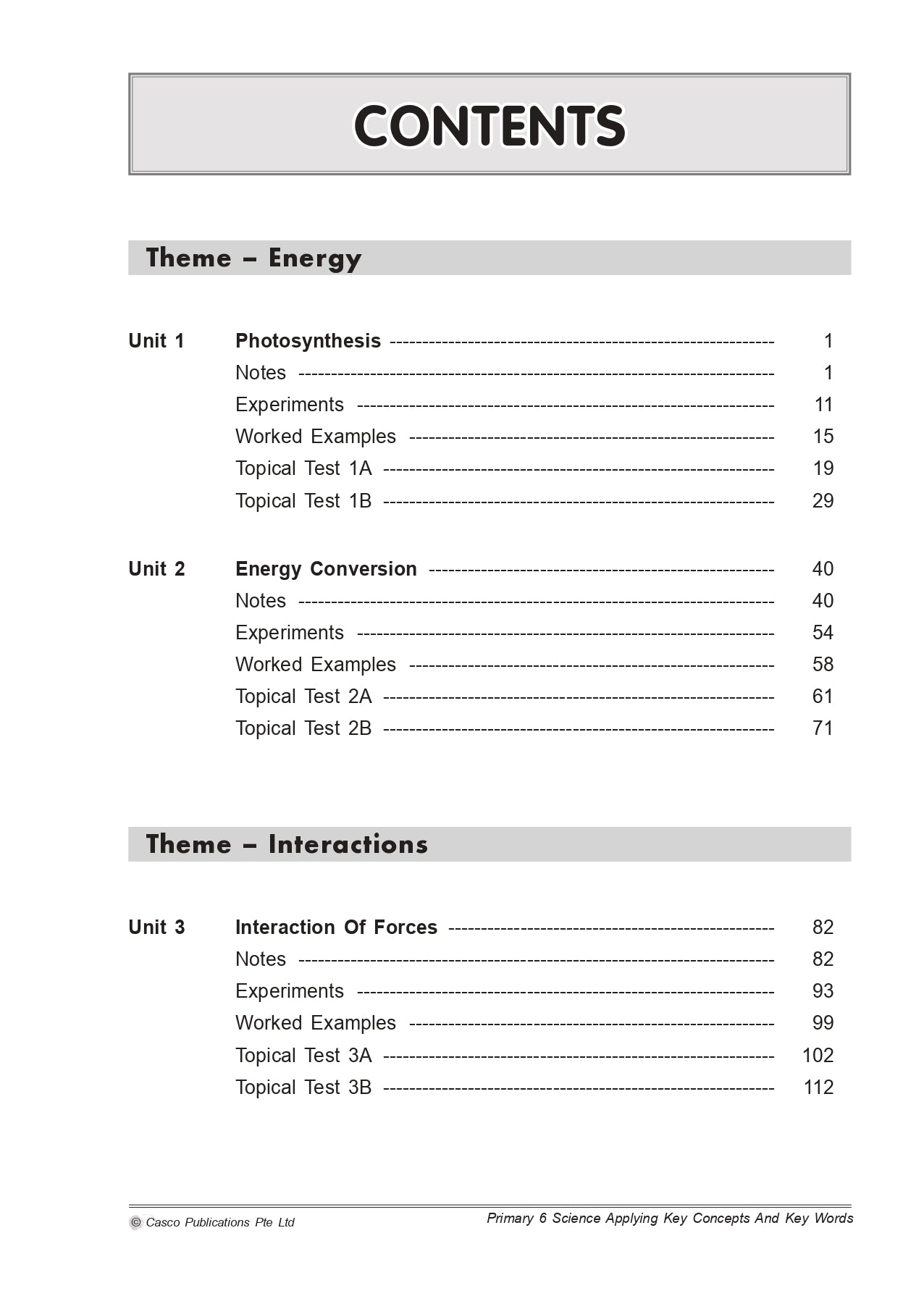 Science Applying Key Concepts & Key Words Primary 6 - 2nd Edition