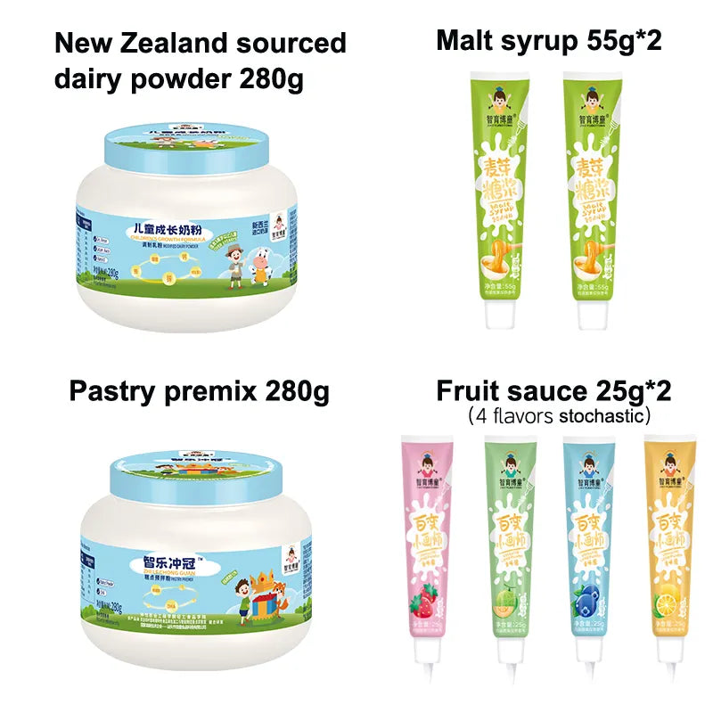 DIY Pastry Food Toys – Kids Dough & Mould Set (Vision Motivation Edition) - 185g
