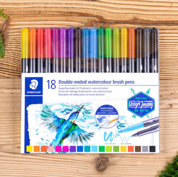 STAEDTLER DOUB-ENDED WATERCOLOR BRUSH 18COL
