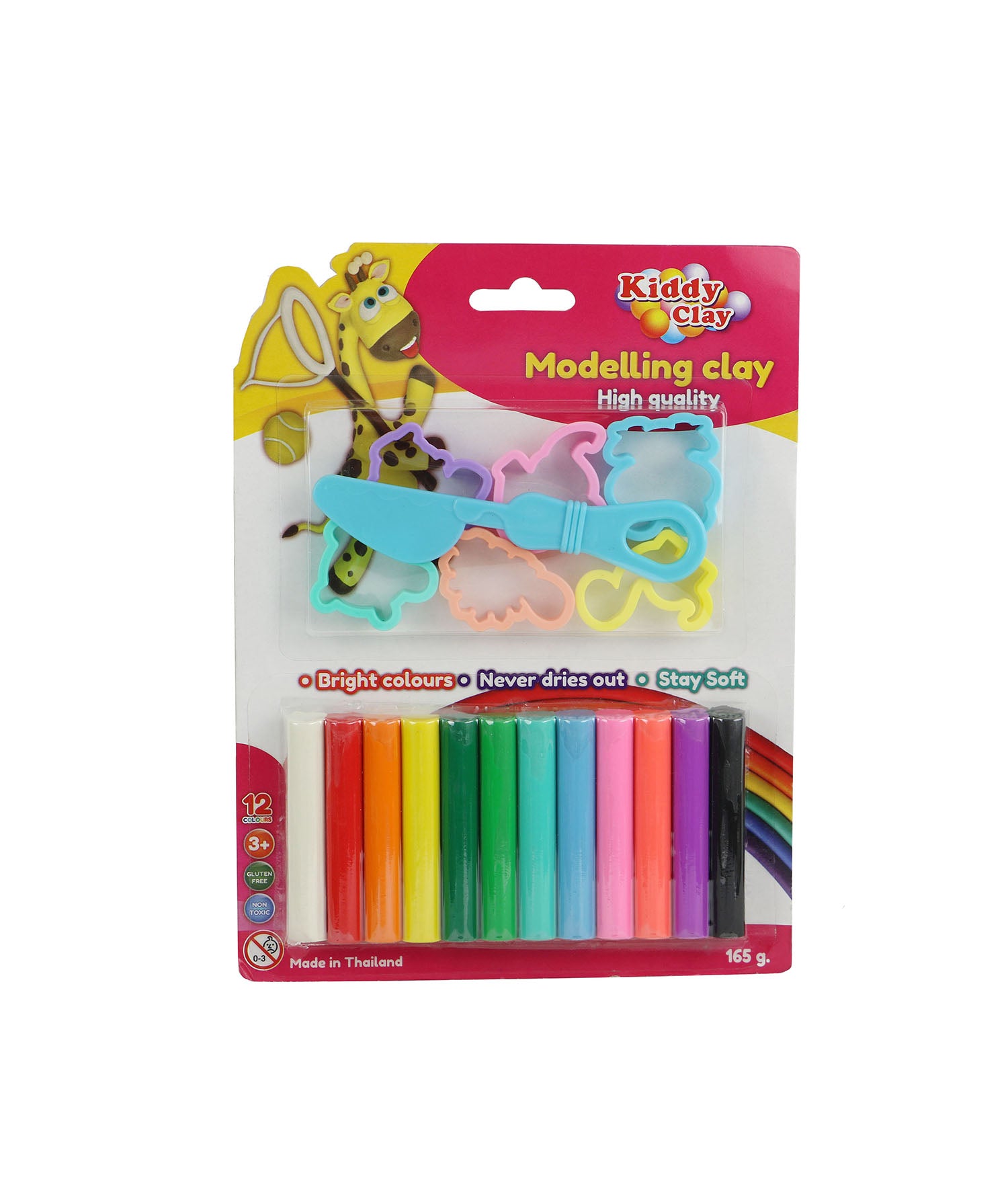 Kiddy Clay-Plasticine St165-12+6Smt